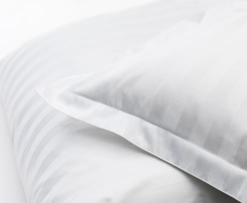 DUX-sänky vuodevaatteet superior satiini raidat valkoinen