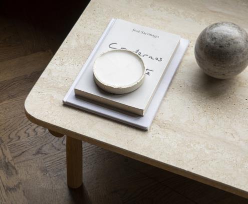 Domus pöytä tammi travertin romano